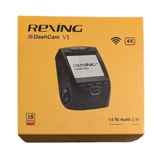 Rexing Dash Cam V1 2.4"4K Ultra HD Car, Wi-Fi, Wide Angle Recorder with G-Sensor